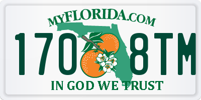 FL license plate 1708TM