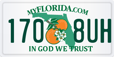 FL license plate 1708UH