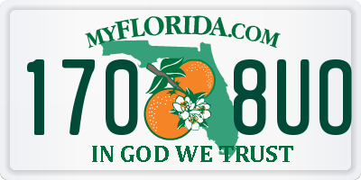 FL license plate 1708UO