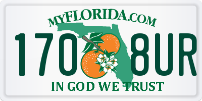 FL license plate 1708UR