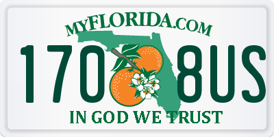 FL license plate 1708US