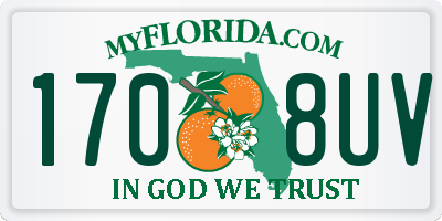 FL license plate 1708UV