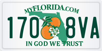 FL license plate 1708VA