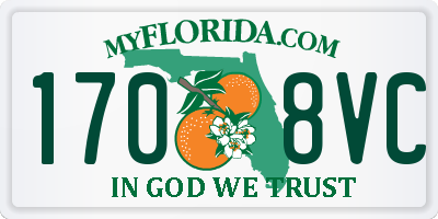 FL license plate 1708VC
