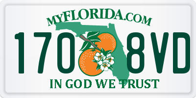 FL license plate 1708VD