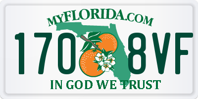 FL license plate 1708VF