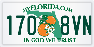 FL license plate 1708VN