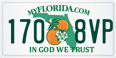 FL license plate 1708VP