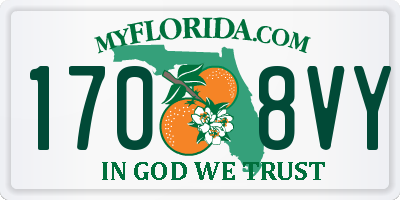 FL license plate 1708VY