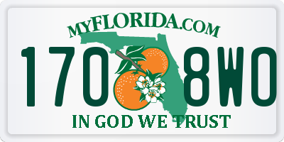 FL license plate 1708WO
