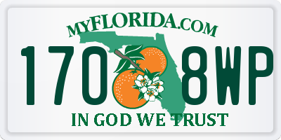 FL license plate 1708WP