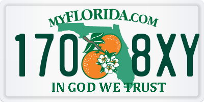 FL license plate 1708XY