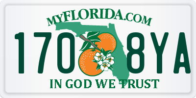 FL license plate 1708YA