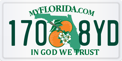 FL license plate 1708YD