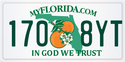FL license plate 1708YT
