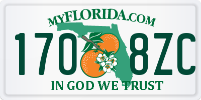 FL license plate 1708ZC