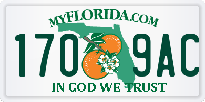 FL license plate 1709AC