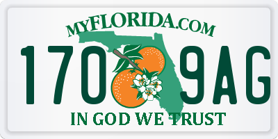 FL license plate 1709AG