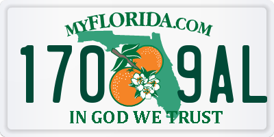FL license plate 1709AL