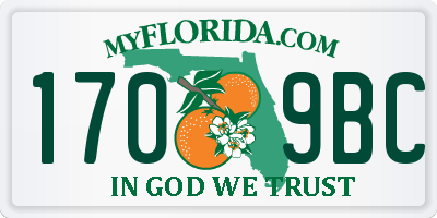 FL license plate 1709BC