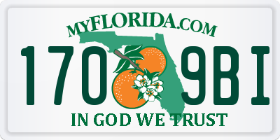FL license plate 1709BI