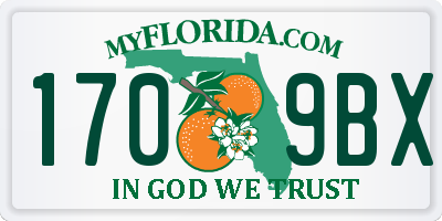 FL license plate 1709BX