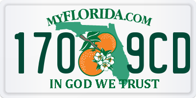 FL license plate 1709CD