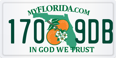 FL license plate 1709DB