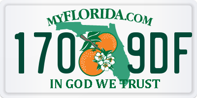 FL license plate 1709DF