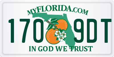 FL license plate 1709DT