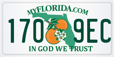 FL license plate 1709EC