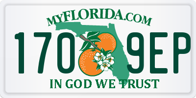 FL license plate 1709EP