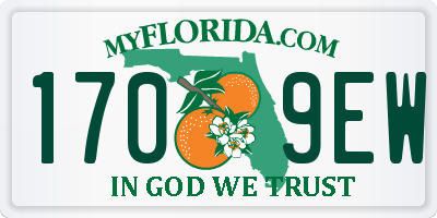 FL license plate 1709EW