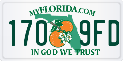 FL license plate 1709FD