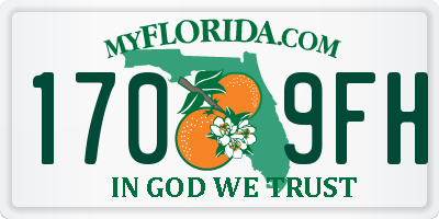 FL license plate 1709FH