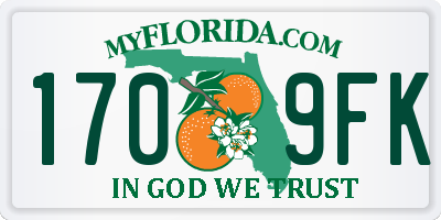 FL license plate 1709FK