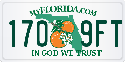 FL license plate 1709FT