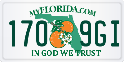 FL license plate 1709GI