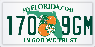 FL license plate 1709GM