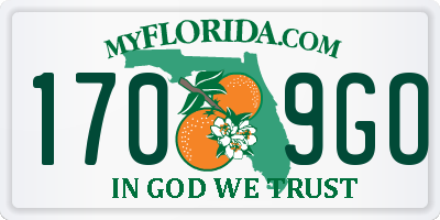 FL license plate 1709GO