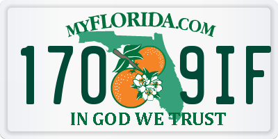 FL license plate 1709IF