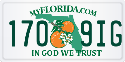 FL license plate 1709IG