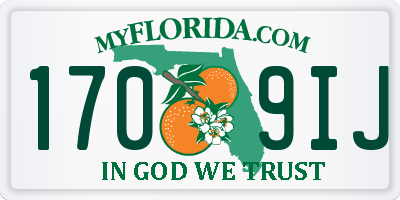 FL license plate 1709IJ