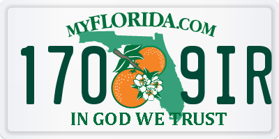 FL license plate 1709IR