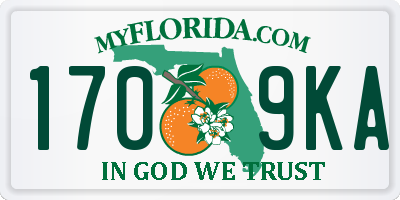 FL license plate 1709KA