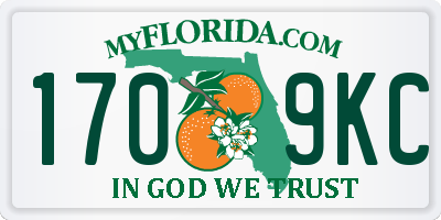 FL license plate 1709KC
