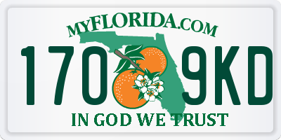 FL license plate 1709KD