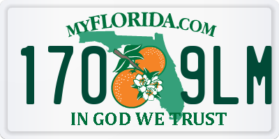 FL license plate 1709LM