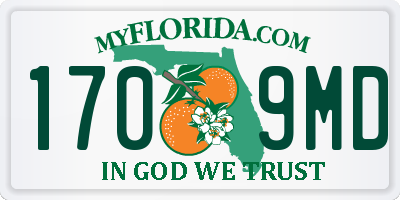 FL license plate 1709MD