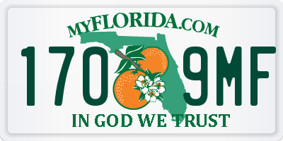 FL license plate 1709MF